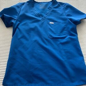 Figs one pocket scrub top - royal blue - small